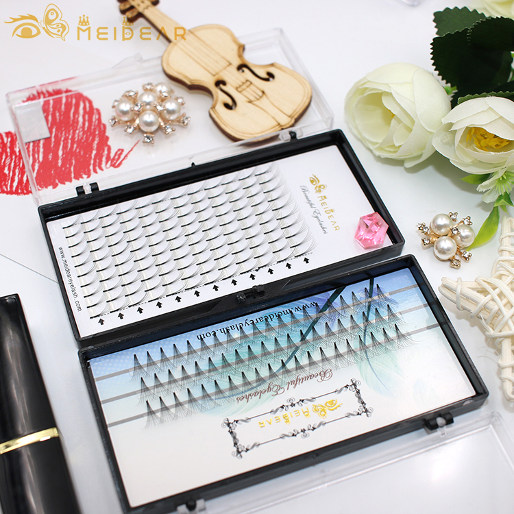 Meidear supply lightweight and comfortable pre-fanned volume eyelash extensions 